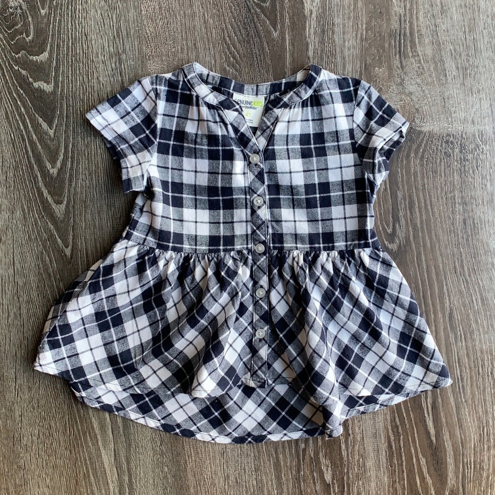 Genuine OshKosh Girls Plaid Flannel Top